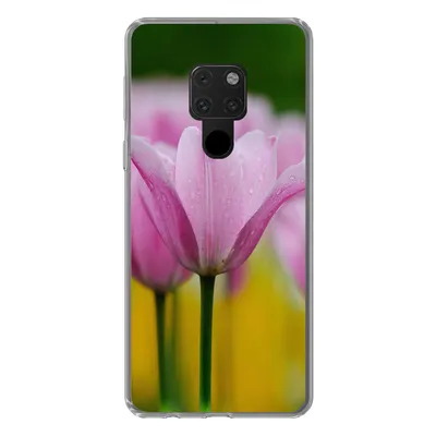 Produktbild von MuchoWow® Handyhülle Schutzhülle Hülle für Huawei P40 Lite Blumen - Tulpen - Rosa Silikon Softcase Handy Hülle - Handy