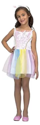 Image de Costume de fille licorne arc-en-ciel multicolore