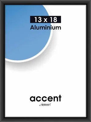 Immagine prodotto di Nielsen Accent, cornice in alluminio con profilo a blocchi, nero opaco, 13x18 cm