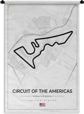 Produktbild von MuchoWow® Wandteppich Wandbehang Amerika - Rennstrecke - Formel 1 - Circuit of the Americas - Rennsport - Weiß 120x180 cm Tapisserie Dekoration Wandtuch - Schlafzimmer - Dekorationen für das Haus