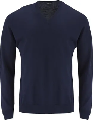 Produktbild von OLYMP modern fit trui wol, V-hals, marine blauw