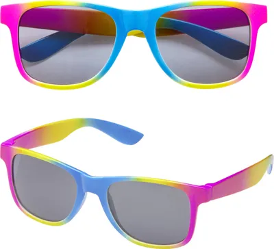 Produktbild von Widmann Brille im 80er Jahre Design Neon Regenbogenfarben Kostüm-Accessoire für Motto-Partys