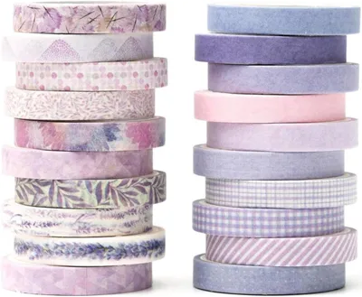 Obrázek produktu pro Sada washi pásky, 20 rolí, vintage květinový motiv, retro dekorativní, vhodná pro bullet journal