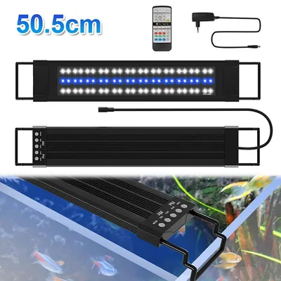 Produktbild von Eikuavons LED-Aquarienlampe mit Fernbedienung, Beleuchtung für Fische, 18 W, 50,5 cm