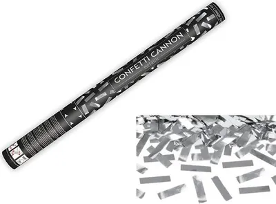 Obrázek produktu pro PartyDeco TUKM60-018, Dělo na konfety, Stříbrná, 1 barva/barev, 600 mm, 1 kusů
