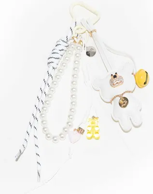 Produktbild von Bag Charm - Teddy Twist - White