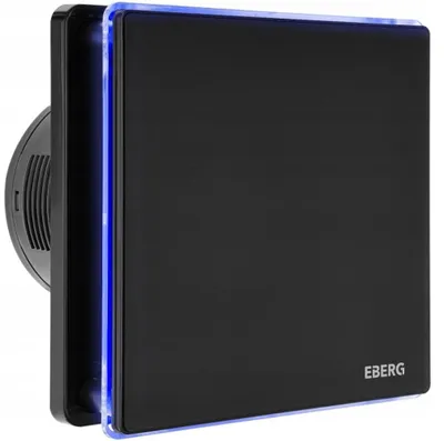 Produktbild von EBERG EVO BM 100 L Badlüfter 100 mm LED Rückstauklappe Schwarz Matt