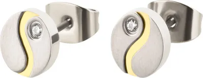 Produktbild von Damen Ohrstecker aus Titan bicolor mit Zirkonia