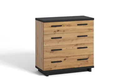 Zdjęcie produktu dla Komoda INES IN-02 90 Dąb Artisan 4-Szuflady