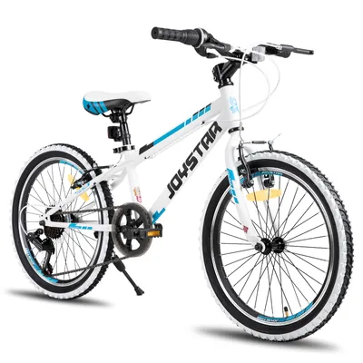Produktbild von JOYSTAR 20 Zoll Kinderfahrrad für Jungen & Mädchen im Alter von 7-12 Jahren Hardtail Mountainbike für Kinder mit 7-Gang, Weiß