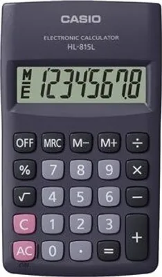 Produktbild von Casio Taschenrechner HL 815L BK, schwarz, Tasche, 8 Stellen