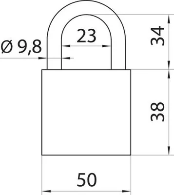 Produktbild von ABUS 838/50 Stahl-Vorhängeschloss, 4 schlüssel