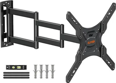 Immagine prodotto di Supporto da parete ELIVED TV con braccio lungo per la maggior parte dei televisori da 26 a 60 pollici, supporto angolare per televisori, estensibile fino a 749 mm, VESA max. 400 x 400 mm, portata max. 35 kg, EV3017