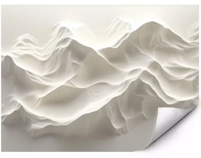 Produktbild von Selbstklebende Fototapete Minimalistische 3D-Berge in Beigetönen für Wohnzimmer und Schlafzimmer 150x105 cm, KI-generiertes Bild
