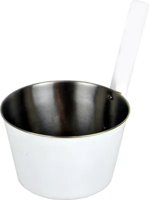 Produktbild von Nikkarien Sauna Saunakübel 4 Liter Edelstahl weiß 10792