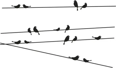 Produktbild von Vogel-Wandtattoos, Dekorationen, Applikationen für Kinderzimmerwände, DIY-Wandkunst, Vogel-Wandaufkleber fürs Büro