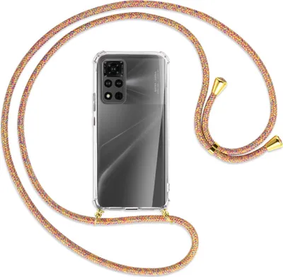 Produktbild von Handykette Backcover-Schutzhülle mit Band (Metall goldfarben) für Honor View 40 Pro (V40 Pro, 6.6'') - Rainbow
