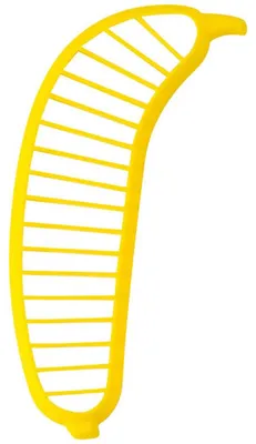 Bananenschneider aus BPA-freiem Kunststoff, gelb, 25,2 x 7 cm
