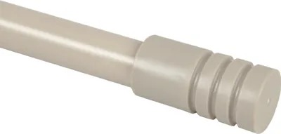Produktbild von Gardinenstange "Modern" ausziehbar 115 bis 200 cm, Durchmesser 16mm/19mm - Edelstahl - Stil-Garnitur, 1-Lauf Metall Stange