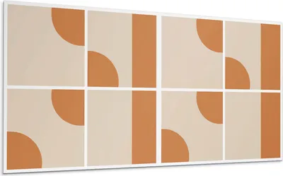 Produktbild von Abstrakte Geometrische Formen – Selbstklebende Fliesen – Wandverkleidung – Wandpaneel – PVC Fliesen – Vinylflisen – PCV Flisen – Selbstklebend – Wanddeko – 10 Stück 100 x 50 cm
