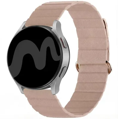 Productafbeelding van imoshion Magnetisch lederen bandje - Universeel 22 mm aansluiting - Beige, AI-gegenereerde afbeelding