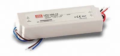 Obrázek produktu pro LED Solution Mean Well napájecí zdroj LPV 12V 100W IP67 LPV-100-12
