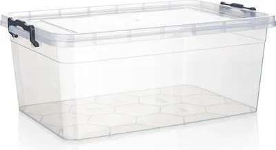 Obrázok produktu pre Box úložný GEMA 20l, 49x32, 5x19, 5cm, veko, klip, plastový, ŠE/TRA