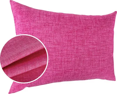Produktbild von Dekokissen 30x50cm Kissenhülle ohne Füllung Kissenbezug mit Reißverschluss Einfarbig Leinenoptik Uni Fuchsia