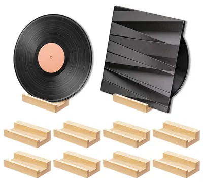Produktbild von Set von 8 Wandregalen für Schallplatten, Holzregalhalter