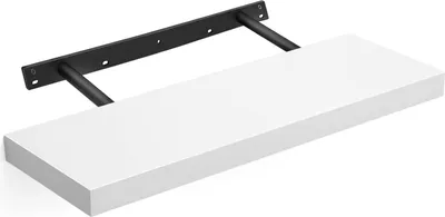 Immagine prodotto di Mensola da parete - Pannello in MDF sospeso - 60 x 20 x 3,8 cm - Capacità di carico da 10 a 15 kg - Bianco