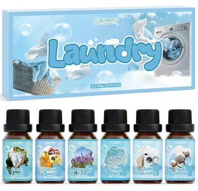 Obrázok produktu pre Sada esenciálnych olejov na pranie a do difuzérov – 6 vonných variant, prírodné arómy