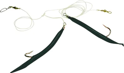 Produktbild von Dieter Eisele Gummimakks Vorfach schwarz 2 Haken 10/0 160cm 1,20mm