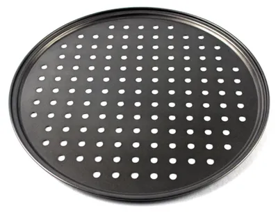 Imagen del producto de Sartén antiadherente para pizza, bandeja redonda para hornear pizza, herramienta de horneado resistente