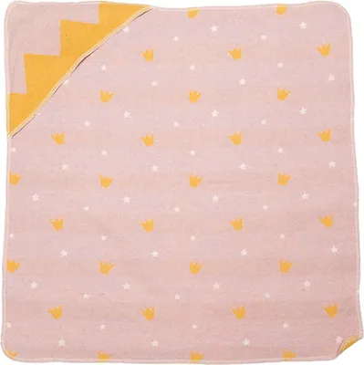 Immagine prodotto di FUSSENEGGER Decke m.Kapu Kronen 80x80 rosa 629416 9007213200921