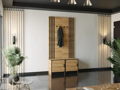 Obrázek produktu pro KIER NÁBYTEK Šatní skříň se sedákem, Craft Zlatý dub - 106,4x205x39cm