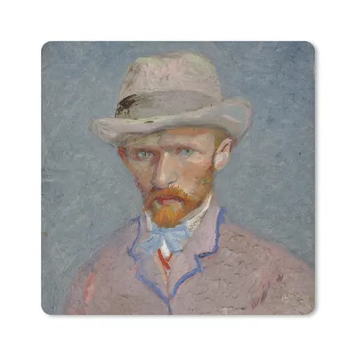 Produktbild von MuchoWow® Mauspad Mousepad Selbstporträt - Vincent van Gogh 30x30 cm - Mousepads - Maus Mat - Pad - Mausunterlage - Gaming