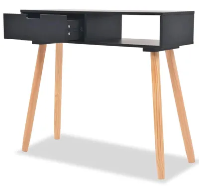 Obrázek produktu pro vidaXL Konzolový stolek z masivní borovice 80 x 30 x 72 cm černý