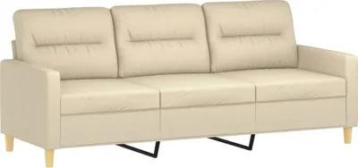 Immagine prodotto di vidaXL Divano 3 posti crema 180 cm in tessuto