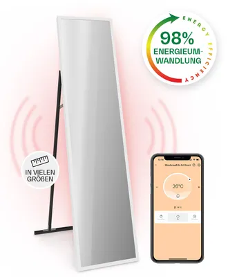 Zdjęcie produktu dla Klarstein Ogrzewanie na podczerwień, Lustrzane ogrzewanie na podczerwień, Urządzenie wolnostojące, Ogrzewanie z termostatem, Wykrywanie otwartego okna i sterowanie aplikacją, Bez CO2, IP900W