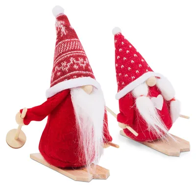 Image de Père Noël scandinave - 7 x 13 x 15 cm - 2 modèles