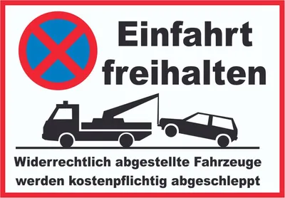 Produktbild von Parken verboten Einfahrt freihalten Schild A2 (420x594mm)