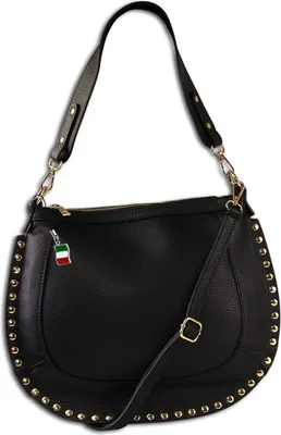 Produktbild von Florence Leder Tasche Schultertasche Umhängetasche schwarz OTM105S