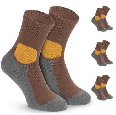 Productafbeelding van Solidchoice - Merino Wol Wandelsokken - Outdoor Trekking Sokken voor Volwassenen en Kinderen - 3 Paar Set