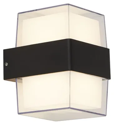 Obrázek produktu pro Pittsburgh nástěnné světlo hliníkové černé polykarbonátové transparentní led 6,83W 3000K