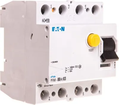Image de 4P 80A 0,3A Disjoncteur différentiel type AC PFIM-80/4/03-MW 235420