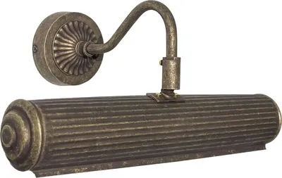 Produktbild von Bilderlampe Messing massiv B: 31,5 cm in Bronze Antik matt E14 2-flammig Jugendstil