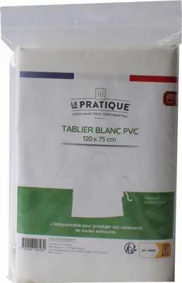 Produktbild von Schlachter-Schürze aus PVC, weiß, 120 x 75 cm – Praktisch
