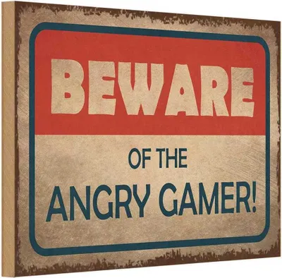Produktbild von vianmo Holzschild 20x30 cm  of the angry gamer Dekoration
