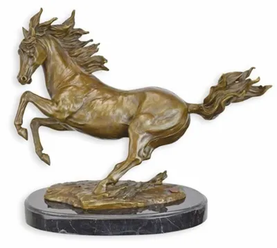 Zdjęcie produktu dla Casa Padrino luksusowa rzeźba dekoracyjna z brązu koń brąz / czarny 38,5 cm