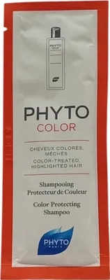 Produktbild von Phyto Colour Protect Shampoo, Farbschutzformel, 10 ml, Intensivpflege für farbbehandeltes und glänzendes Haar
